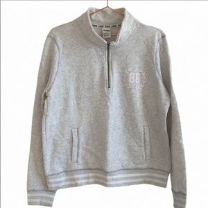 PINK Grey Sweatshirt Size Large